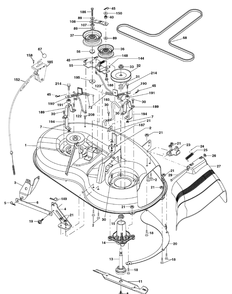 Mower Deck (38l12g50x8adeck) Diagram and Parts List for 7800733-96012009500 2011 Briggs and Stratton Lawn Tractor